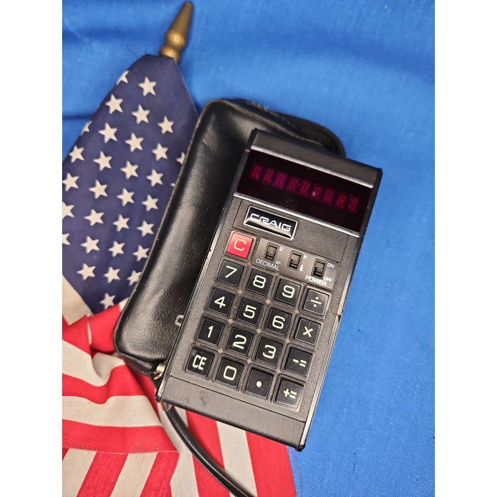 CRAIG Calculator Model 4504 Vintage With OEM Carry Case Tested Works